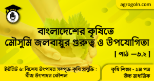 বাংলাদেশের কৃষিতে মৌসুমি জলবায়ুর গুরুত্ব ও উপযোগিতা 4 বাংলাদেশের কৃষিতে মৌসুমি জলবায়ুর গুরুত্ব ও উপযোগিতা