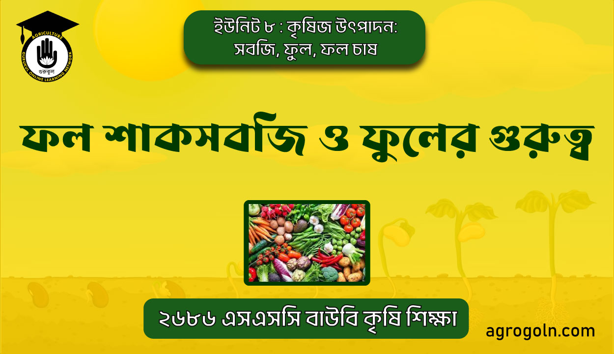 ফল শাকসবজি ও ফুলের গুরুত্ব