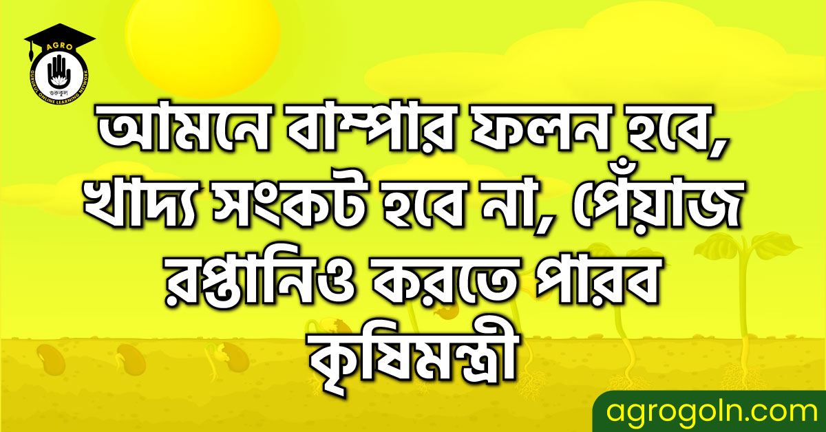 আমনে বাম্পার ফলন হবে,খাদ্য সংকট হবে না , পেঁয়াজ রপ্তানিও করতে পারব- কৃষিমন্ত্রী 1 আমনে বাম্পার ফলন হবে,খাদ্য সংকট হবে না , পেঁয়াজ রপ্তানিও করতে পারব- কৃষিমন্ত্রী