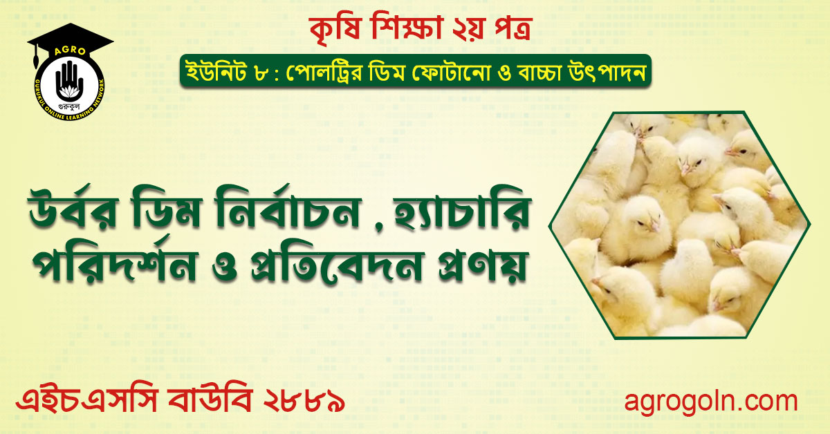 উর্বর ডিম নির্বাচন , হ্যাচারি পরিদর্শন ও প্রতিবেদন প্রণয়ন বিষয়ক ব্যবহারিক পাঠ 1 উর্বর ডিম নির্বাচন , হ্যাচারি পরিদর্শন ও প্রতিবেদন প্রণয়ন বিষয়ক ব্যবহারিক পাঠ