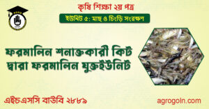 ব্যবহারিক : ফরমালিন শনাক্তকারী কিট দ্বারা ফরমালিন যুক্তইউনিট