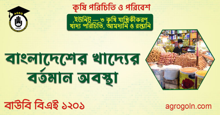 বাংলাদেশের খাদ্যের বর্তমান অবস্থা