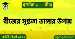 বীজের সুপ্ততা ভাঙ্গার উপায় বীজের-সুপ্ততা-ভাঙ্গার-উপায়